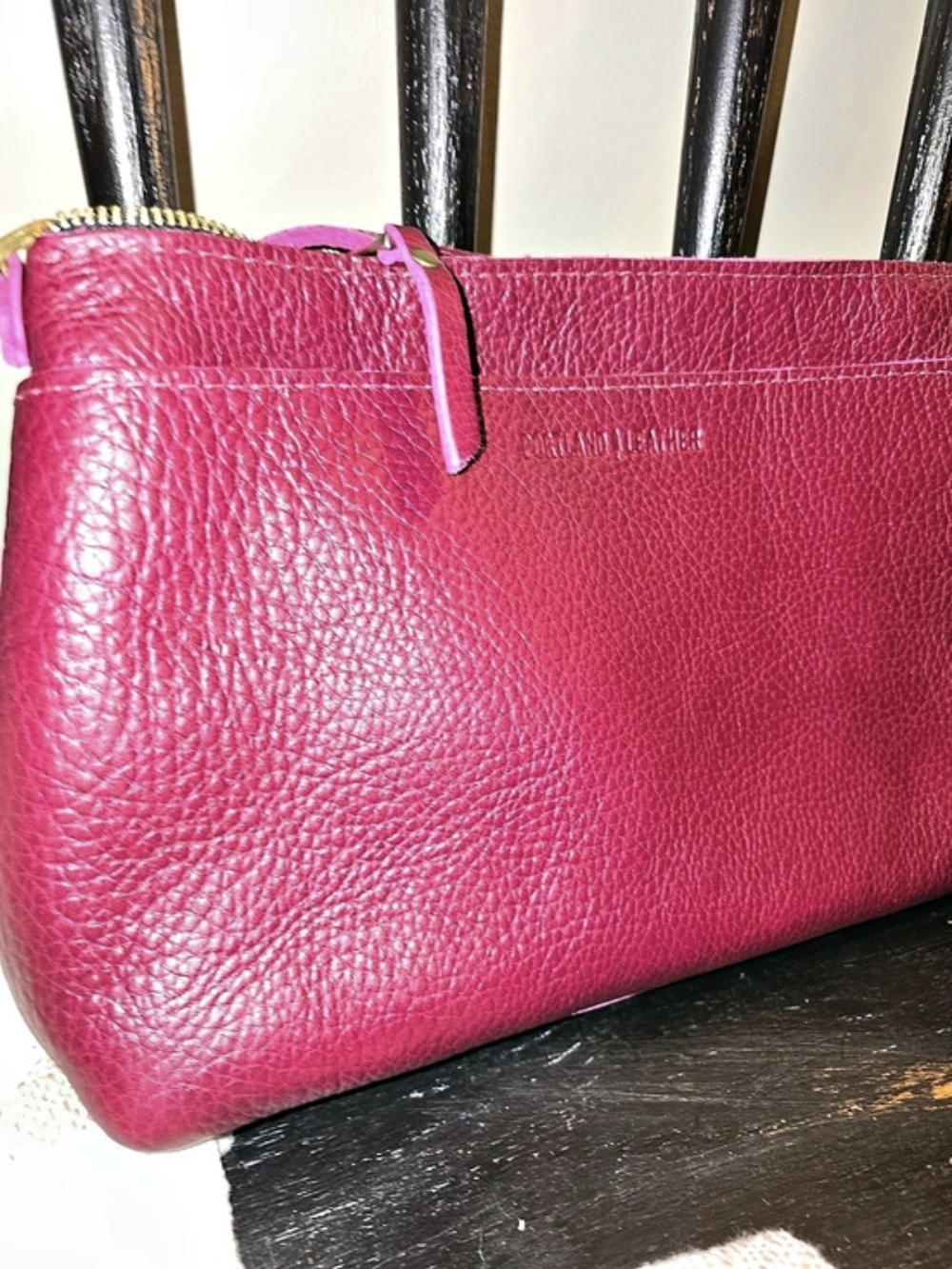 Portland Leather Goods Large Poppy In Orchid